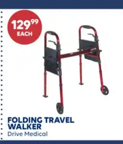 Wellwise by Shoppers FOLDING TRAVEL WALKER Drive Medical offer
