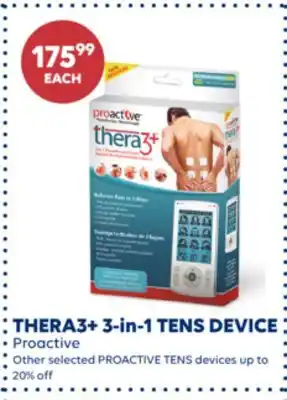 Wellwise by Shoppers THERA3+ 3-in-1 TENS DEVICE Proactive offer
