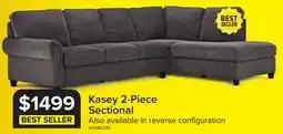 Leon's Kasey 2-Piece Sectional with Left Facing Chaise - Grey offer