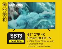 Leon's Samsung 65 4K Smart Q7F QLED TV offer