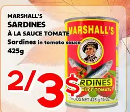 Marche Salaberry MARSHALL'S SARDINES À LA SAUCE TOMATE offer