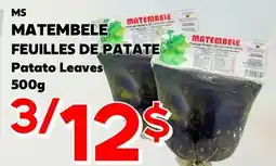 Marche Salaberry MS MATEMBELE FEUILLES DE PATATE offer
