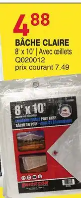 Matério BÂCHE CLAIRE offer