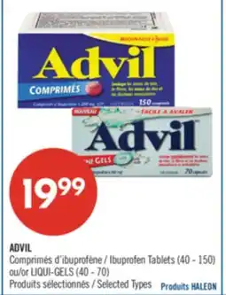 Pharmaprix ADVIL Ibuprofen Tablets (40-150) or LIQUI-GELS (40-70) offer