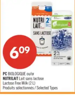 Pharmaprix PC BIOLOGIQUE or Lactose Free Milk (2 L) offer