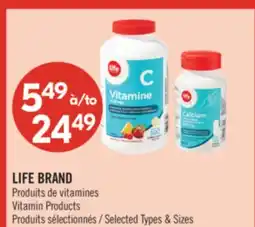 Pharmaprix LIFE BRAND Vitamin Products offer