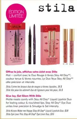 Pharmaprix Stila Kisses Make me Happy Stay All Day Liquid Lipstick Duo offer