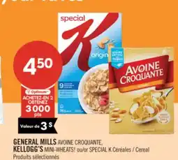 Pharmaprix GENERAL MILLS AVOINE CROQUANTE, KELLOGG'S MINI-WHEATS! or SPECIAL K Cereal offer