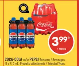 Pharmaprix COCA-COLA or PEPSI Beverages offer