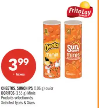 Pharmaprix CHEETOS, SUNCHIPS (106g) OR DORITOS (155 g) Minis offer