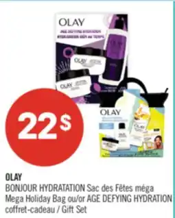 Pharmaprix OLAY BONJOUR HYDRATATION Mega Holiday Bag or AGE DEFYING HYDRATION Gift Set offer
