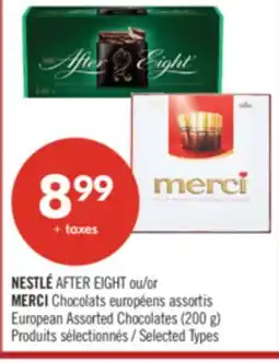 Pharmaprix NESTLÉ AFTER EIGHT or MERCI European Assorted Chocolates offer