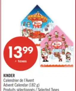 Pharmaprix KINDER Advent Calendar offer