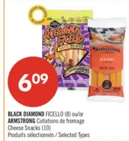 Pharmaprix BLACK DIAMOND FICELLO (8) or ARMSTRONG Cheese Snacks (10) offer