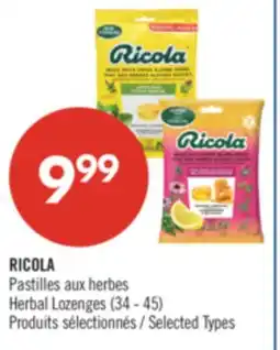 Pharmaprix RICOLA Herbal Lozenges offer