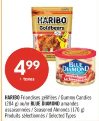 Pharmaprix HARIBO Gummy Candies (284 g) or BLUE DIAMOND Seasoned Almonds (170 g) offer