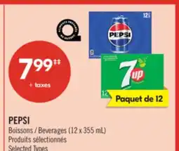 Pharmaprix PEPSI Beverages offer
