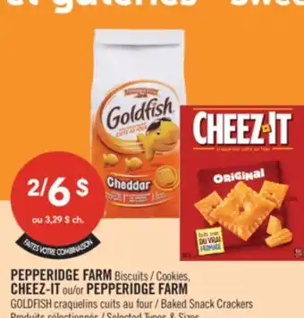 Pharmaprix PEPPERIDGE FARM Cookies, CHEEZ-IT or PEPPERIDGE FARM GOLDFISH Baked Snack Crackers offer