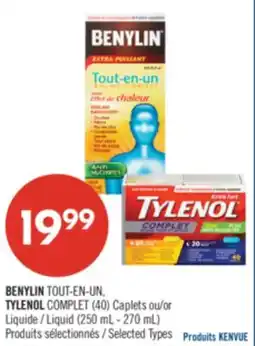 Pharmaprix BENYLIN TOUT-EN-UN, TYLENOL COMPLET (40) Caplets or Liquid (250 mL -270 mL) offer