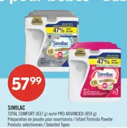 Pharmaprix SIMILAC TOTAL COMFORT (837 g) or PRO ADVANCED (859 g) Infant Formula Powder offer