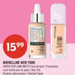 Pharmaprix MAYBELLINE NEW YORK SUPER STAY LUMI-MATTE Foundation or Skin Tint offer