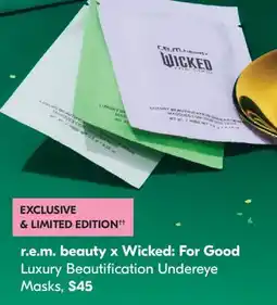 Pharmaprix r.e.m. beauty x Wicked: For Good Luxury Beautification Undereye Masks offer