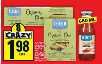 Food Basics De Cecco Organic Pasta offer