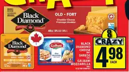 Food Basics Black Diamond Cheese & Galbani Mozzarella offer
