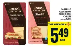 Food Basics Castello Havarti or Swiss Sliced Deli Cheese offer