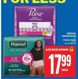 Food Basics Depend Underwear / Poise Pads offer