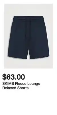 Holt Renfrew SKIMS Fleece Lounge Relaxed Shorts offer