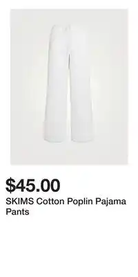 Holt Renfrew SKIMS Cotton Poplin Pajama Pants offer