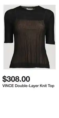 Holt Renfrew VINCE Double-Layer Knit Top offer