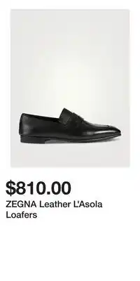 Holt Renfrew ZEGNA Leather L'Asola Loafers offer