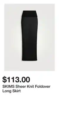 Holt Renfrew SKIMS Sheer Knit Foldover Long Skirt offer