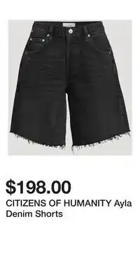 Holt Renfrew CITIZENS OF HUMANITY Ayla Denim Shorts offer