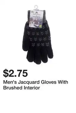 Dollarama Men's Jacquard Gloves With Brushed Interior offer