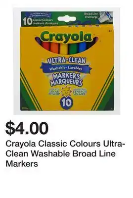 Dollarama Crayola Classic Colours Ultra-Clean Washable Broad Line Markers offer