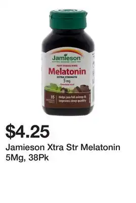Dollarama Jamieson Xtra Str Melatonin 5Mg, 38Pk offer