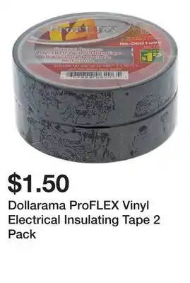 Dollarama Dollarama ProFLEX Vinyl Electrical Insulating Tape 2 Pack offer