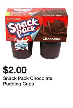 Dollarama Snack Pack Chocolate Pudding Cups offer
