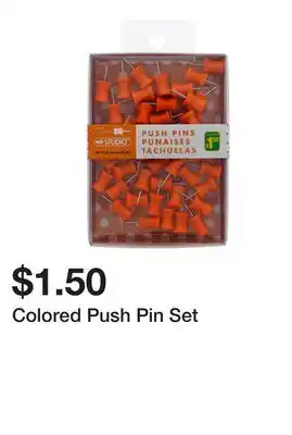 Dollarama Colored Push Pin Set offer