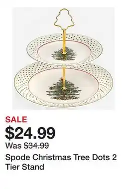 TSC Stores Spode Christmas Tree Dots 2 Tier Stand offer