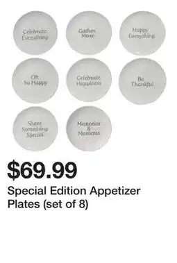 TSC Stores Special Edition Appetizer Plates (set of 8) offer