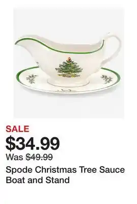 TSC Stores Spode Christmas Tree Sauce Boat and Stand offer
