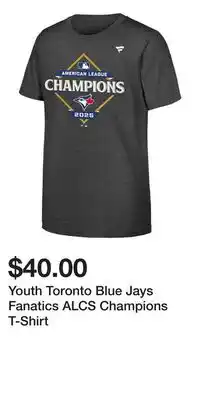 Sport Chek Youth Toronto Blue Jays Fanatics ALCS Champions T-Shirt offer