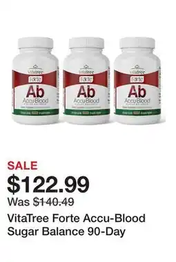 TSC Stores VitaTree Forte Accu-Blood Sugar Balance 90-Day offer