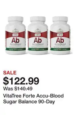 TSC Stores VitaTree Forte Accu-Blood Sugar Balance 90-Day offer