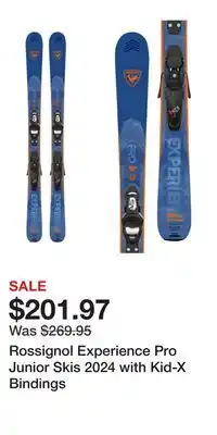 Sport Chek Rossignol Experience Pro Junior Skis 2024 with Kid-X Bindings offer