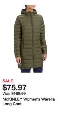 Sport Chek McKINLEY Women's Warella Long Coat offer